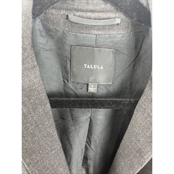 Aritzia Talula Charcoal Grey Wool Blazer Womens Size 6 - Picture 4 of 10